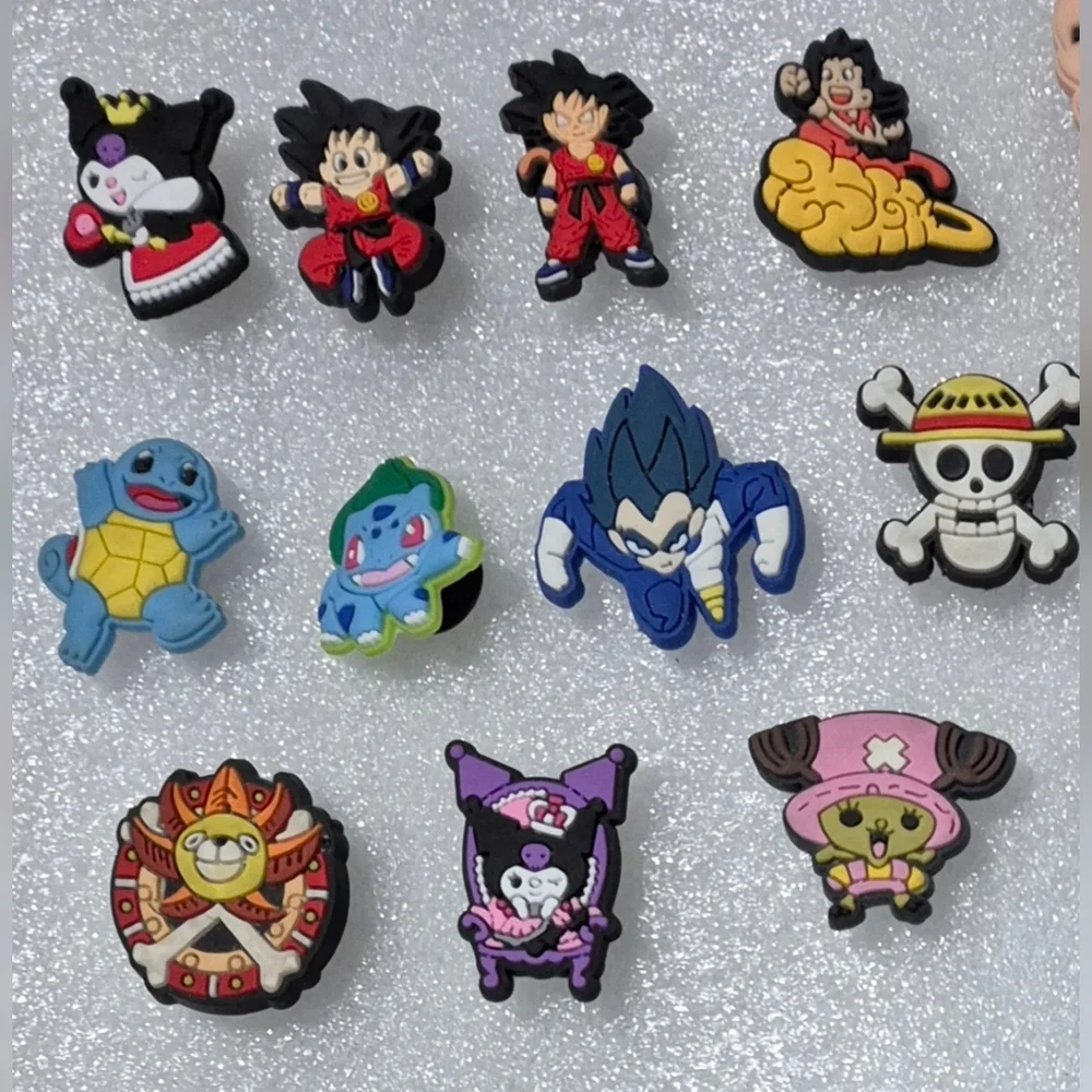 Unisex Sanrio Anime,Dragon Ball Z&Pokemon Shoe Charms For Clogs 24 Pcs.